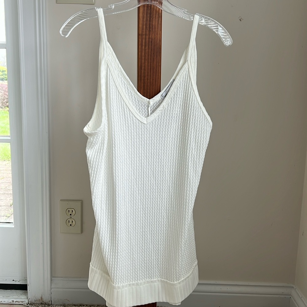 The pink box, spaghetti strap knit tunic, off-white size large NWT